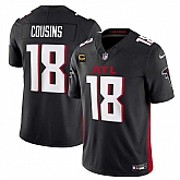 Men & Women & Youth Atlanta Falcons #18 Kirk Cousins Black 2024 F.U.S.E With 4-Star C Patch Vapor Untouchable Limited Stitched Jersey,baseball caps,new era cap wholesale,wholesale hats