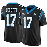 Men & Women & Youth Carolina Panthers #17 Xavier Legette Black 2024 With Dradt Patch And 30th Anniversary Patch F.U.S.E. Vapor Limited Stitched Jersey,baseball caps,new era cap wholesale,wholesale hats