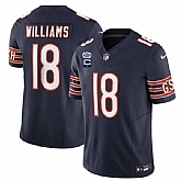 Men & Women & Youth Chicago Bears #18 Caleb Williams Navy 2024 F.U.S.E. With Draft Patch And 1-star C Patch Vapor Stitched Jersey,baseball caps,new era cap wholesale,wholesale hats