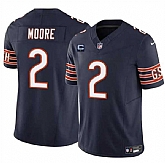 Men & Women & Youth Chicago Bears #2 DJ Moore Navy 2024 F.U.S.E. With 1-star C Patch Vapor Untouchable Limited Stitched Jersey,baseball caps,new era cap wholesale,wholesale hats