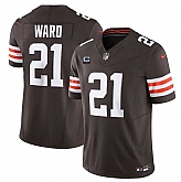 Men & Women & Youth Cleveland Browns #21 Denzel Ward Brown 2024 F.U.S.E. With 1-Star C Patch Vapor Untouchable Limited Stitched Jersey,baseball caps,new era cap wholesale,wholesale hats