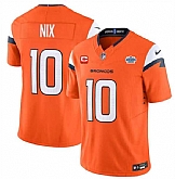 Men & Women & Youth Denver Broncos #10 Bo Nix Orange 2024 F.U.S.E. With Draft Pacth and 1-Star C Patch Vapor Limited Stitched Jersey,baseball caps,new era cap wholesale,wholesale hats