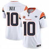 Men & Women & Youth Denver Broncos #10 Bo Nix White 2024 F.U.S.E. With Draft Pacth and 1-Star C Patch Vapor Limited Stitched Jersey,baseball caps,new era cap wholesale,wholesale hats