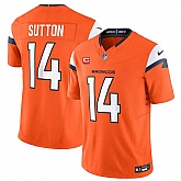 Men & Women & Youth Denver Broncos #14 Courtland Sutton Orange 2024 F.U.S.E. With 4-Star C Patch Vapor Limited Stitched Jersey,baseball caps,new era cap wholesale,wholesale hats