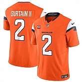 Men & Women & Youth Denver Broncos #2 Pat Surtain II Orange 2024 F.U.S.E. With 1-Star C Patch Vapor Limited Stitched Jersey,baseball caps,new era cap wholesale,wholesale hats