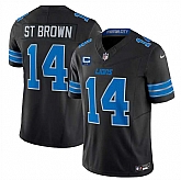 Men & Women & Youth Detroit Lions #14 Amon-Ra St. Brown Black 2024 F.U.S.E. With 2-Star C Patch 2nd Alternate Vapor Limited Stitched Jersey,baseball caps,new era cap wholesale,wholesale hats