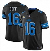 Men & Women & Youth Detroit Lions #16 Jared Goff Black 2024 F.U.S.E. With 4-Star C Patch 2nd Alternate Vapor Limited Stitched Jersey,baseball caps,new era cap wholesale,wholesale hats