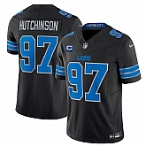 Men & Women & Youth Detroit Lions #97 Aidan Hutchinson Black 2024 F.U.S.E. With 1-Star C Patch 2nd Alternate Vapor Limited Stitched Jersey,baseball caps,new era cap wholesale,wholesale hats