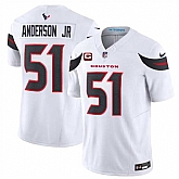 Men & Women & Youth Houston Texans #51 Will Anderson Jr White 2024 Vapor F.U.S.E. With 2-Star C Patch Limited Stitched Jersey,baseball caps,new era cap wholesale,wholesale hats