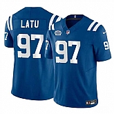 Men & Women & Youth Indianapolis Colts #97 Laiatu Latu Blue 2024 With Dradt Patch F.U.S.E. Vapor Limited Stitched Jersey,baseball caps,new era cap wholesale,wholesale hats