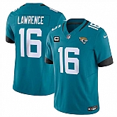 Men & Women & Youth Jacksonville Jaguars #16 Trevor Lawrence Teal With 4-Star C Patch Vapor Untouchable Limited Stitched Jersey,baseball caps,new era cap wholesale,wholesale hats