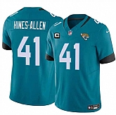 Men & Women & Youth Jacksonville Jaguars #41 Josh Hines-Allen Teal With 4-Star C Patch Vapor Untouchable Limited Stitched Jersey,baseball caps,new era cap wholesale,wholesale hats