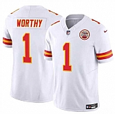 Men & Women & Youth Kansas City Chiefs #1 Xavier Worthy White 2023 F.U.S.E Vapor Untouchable Limited Stitched Jersey,baseball caps,new era cap wholesale,wholesale hats