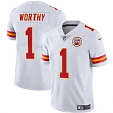 Men & Women & Youth Kansas City Chiefs #1 Xavier Worthy White Vapor Untouchable Limited Stitched Jersey,baseball caps,new era cap wholesale,wholesale hats