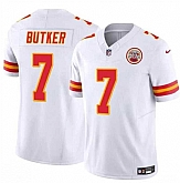 Men & Women & Youth Kansas City Chiefs #7 Harrison Butker White 2024 F.U.S.E Vapor Untouchable Limited Stitched Jersey,baseball caps,new era cap wholesale,wholesale hats