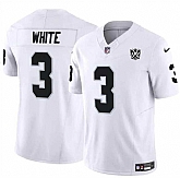 Men & Women & Youth Las Vegas Raiders #3 Zamir White White 2024 F.U.S.E 65th Anniversary Patch Vapor Stitched Jersey,baseball caps,new era cap wholesale,wholesale hats