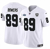 Men & Women & Youth Las Vegas Raiders #89 Brock Bowers White 2024 F.U.S.E 65th Anniversary Patch Vapor Stitched Jersey,baseball caps,new era cap wholesale,wholesale hats