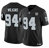 Men & Women & Youth Las Vegas Raiders #94 Christian Wilkins Black 2024 F.U.S.E 65th Anniversary Patch Vapor Stitched Jersey,baseball caps,new era cap wholesale,wholesale hats