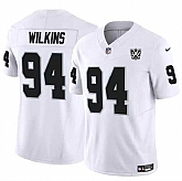 Men & Women & Youth Las Vegas Raiders #94 Christian Wilkins White 2024 F.U.S.E 65th Anniversary Patch Vapor Stitched Jersey,baseball caps,new era cap wholesale,wholesale hats