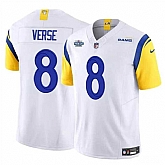 Men & Women & Youth Los Angeles Rams #8 Jared Verse White 2024 With Dradt Patch F.U.S.E Vapor Untouchable Stitched Jersey,baseball caps,new era cap wholesale,wholesale hats