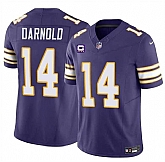 Men & Women & Youth Minnesota Vikings #14 Sam Darnold Purple 2024 F.U.S.E. Throwback With 4-Star C Patch Vapor Untouchable Limited Stitched Jersey,baseball caps,new era cap wholesale,wholesale hats