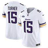 Men & Women & Youth Minnesota Vikings #15 Dallas Turner White 2024 With Draft Patch F.U.S.E Vapor Untouchable Limited Stitched Jersey,baseball caps,new era cap wholesale,wholesale hats