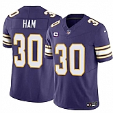 Men & Women & Youth Minnesota Vikings #30 C.J. Ham Purple 2024 F.U.S.E. Throwback With 4-Star C Patch Vapor Untouchable Limited Stitched Jersey,baseball caps,new era cap wholesale,wholesale hats