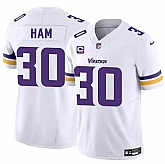 Men & Women & Youth Minnesota Vikings #30 C.J. Ham White 2024 F.U.S.E. With 4-Star C Patch Vapor Untouchable Limited Stitched Jersey,baseball caps,new era cap wholesale,wholesale hats