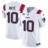 Men & Women & Youth New England Patriots #10 Drake Maye White 2024 With Draft Patch F.U.S.E Vapor Limited Stitched Jersey,baseball caps,new era cap wholesale,wholesale hats