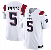 Men & Women & Youth New England Patriots #5 Jabrill Peppers White F.U.S.E. With 3-Star C Patch Vapor Limited Stitched Jersey,baseball caps,new era cap wholesale,wholesale hats