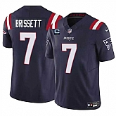 Men & Women & Youth New England Patriots #7 Jacoby Brissett Navy F.U.S.E. With 2-Star C Patch Vapor Limited Stitched Jersey,baseball caps,new era cap wholesale,wholesale hats