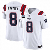 Men & Women & Youth New England Patriots #8 Ja'Whaun Bentley White F.U.S.E. With 4-Star C Patch Vapor Limited Stitched Jersey,baseball caps,new era cap wholesale,wholesale hats