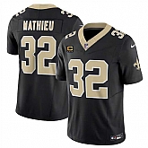 Men & Women & Youth New Orleans Saints #32 Tyrann Mathieu Black 2024 F.U.S.E With 4-Star C Patch Vapor Limited Stitched Jersey,baseball caps,new era cap wholesale,wholesale hats