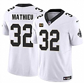 Men & Women & Youth New Orleans Saints #32 Tyrann Mathieu White 2024 F.U.S.E With 4-Star C Patch Vapor Limited Stitched Jersey,baseball caps,new era cap wholesale,wholesale hats