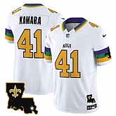 Men & Women & Youth New Orleans Saints #41 Alvin Kamara White 2024 F.U.S.E. Vapor Limited Stitched Jersey,baseball caps,new era cap wholesale,wholesale hats