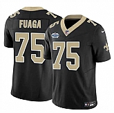 Men & Women & Youth New Orleans Saints #75 Taliese Fuaga Black 2024 With Dradt Patch F.U.S.E Vapor Limited Stitched Jersey,baseball caps,new era cap wholesale,wholesale hats