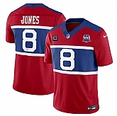 Men & Women & Youth New York Giants #8 Daniel Jones Red 2024 F.U.S.E. Alternate With 4-Star C Patch 100TH Season Patch Vapor Untouchable Limited Stitched Jersey,baseball caps,new era cap wholesale,wholesale hats