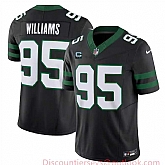 Men & Women & Youth New York Jets #95 Quinnen Williams Black 2024 F.U.S.E. With 2-Star C Patch Vapor Limited Stitched Jersey,baseball caps,new era cap wholesale,wholesale hats