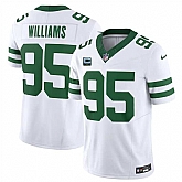 Men & Women & Youth New York Jets #95 Quinnen Williams White 2024 F.U.S.E. With 2-Star C Patch Vapor Limited Throwback Stitched Jersey,baseball caps,new era cap wholesale,wholesale hats