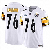 Men & Women & Youth Pittsburgh Steelers #76 Troy Fautanu White 2024 With Dradt Patch F.U.S.E. Vapor Limited Stitched Jersey,baseball caps,new era cap wholesale,wholesale hats