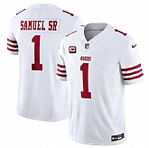 Men & Women & Youth San Francisco 49ers #1 Deebo Samuel SR White 2024 F.U.S.E. With 2-Star C Patch Vapor Untouchable Limited Stitched Jersey,baseball caps,new era cap wholesale,wholesale hats