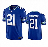 Men & Women & Youth Seattle Seahawks #21 Devon Witherspoon Royal 2023 F.U.S.E. Throwback Vapor Limited Stitched Jersey,baseball caps,new era cap wholesale,wholesale hats