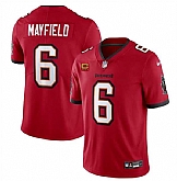 Men & Women & Youth Tampa Bay Buccaneers #6 Baker Mayfield Red 2024 With 4-Star C Patch Vapor Limited Stitched Jersey,baseball caps,new era cap wholesale,wholesale hats