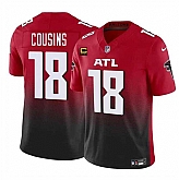 Men's Atlanta Falcons #18 Kirk Cousins Red Black 2024 F.U.S.E With 4-Star C Patch Vapor Untouchable Limited Stitched Jersey Dzhi,baseball caps,new era cap wholesale,wholesale hats