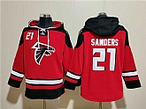 Men's Atlanta Falcons #21 Deion Sanders Red Ageless Must-Have Lace-Up Pullover Hoodie,baseball caps,new era cap wholesale,wholesale hats