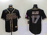 Men's Buffalo Bills #17 Josh Allen Black Cool Base Stitched Baseball Jerseys,baseball caps,new era cap wholesale,wholesale hats