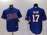 Men's Buffalo Bills #17 Josh Allen Blue Team Cool Base Stitched Baseball Jersey1,baseball caps,new era cap wholesale,wholesale hats