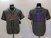 Men's Buffalo Bills #17 Josh Allen Grey Team Cool Base Stitched Baseball Jersey,baseball caps,new era cap wholesale,wholesale hats