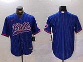 Men's Buffalo Bills Blank Blue Team Cool Base Stitched Baseball Jersey,baseball caps,new era cap wholesale,wholesale hats