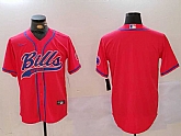 Men's Buffalo Bills Red Team Blank Cool Base Stitched Baseball Jersey,baseball caps,new era cap wholesale,wholesale hats